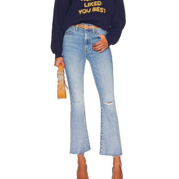 MOTHER The Hustler Ankle Fray Jeans in Crashing Hard size 28 NWT - Picture 1 of 11